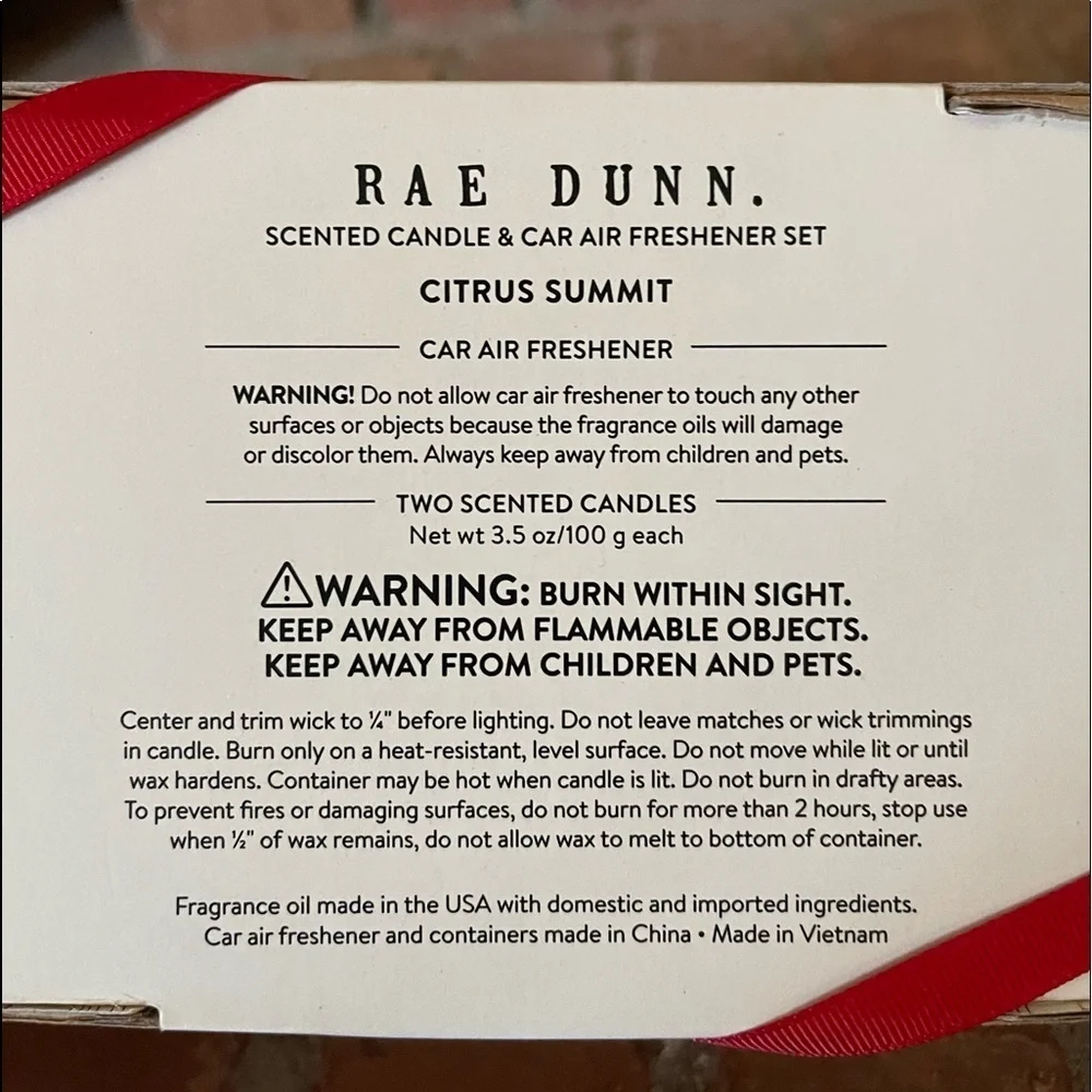 NIB Rae Dunn True Love Be Mine Citrus Summit Candle Set